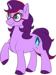 Size: 1076x1431 | Tagged: safe, artist:mythpony, imported from derpibooru, oc, oc only, oc:aramau, pony, unicorn, cute, female, glasses, mare, ocbetes, simple background, solo, transparent background