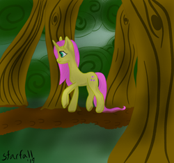 Size: 1600x1500 | Tagged: safe, artist:starfall119, imported from derpibooru, fluttershy, pony, unicorn, dirty, female, simple background, solo