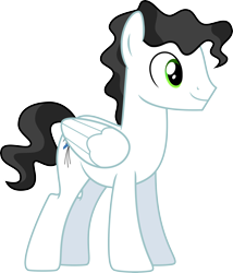 Size: 6000x7013 | Tagged: safe, alternate version, artist:chainchomp2, imported from derpibooru, mercury, starry eyes (character), pegasus, pony, wonderbolts academy, absurd resolution, background pony, male, simple background, smiling, solo, stallion, transparent background, vector