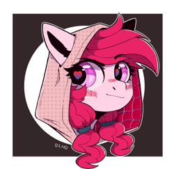 Size: 1157x1124 | Tagged: safe, artist:dino_horse, imported from derpibooru, oc, oc only, oc:manta, pony, clothes, cosplay, costume, crossover, cute, heart eyes, marvel, spider-gwen, spider-man, wingding eyes