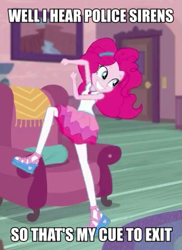 Size: 453x621 | Tagged: safe, imported from derpibooru, screencap, pinkie pie, equestria girls, equestria girls series, pinkie sitting, caption, female, image macro, meme, text