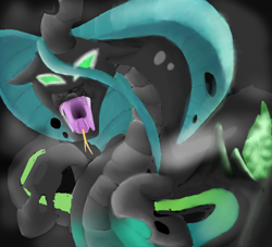 Size: 5500x5000 | Tagged: safe, artist:mr100dragon100, imported from derpibooru, queen chrysalis, changeling, changeling queen, hybrid, original species, snake, snake pony, absurd resolution, female, species swap