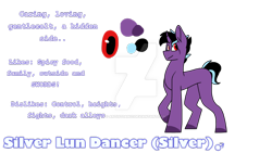 Size: 1024x576 | Tagged: safe, artist:lightxwolf19, imported from derpibooru, oc, oc only, oc:silver lun dancer, pony, unicorn, deviantart watermark, male, obtrusive watermark, reference sheet, simple background, solo, stallion, transparent background, watermark