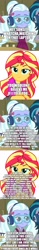 Size: 500x3244 | Tagged: safe, edit, edited screencap, editor:lord you know who, imported from derpibooru, screencap, applejack, fluttershy, pinkie pie, sugarcoat, sunset shimmer, comic:the epilogue, diy with applejack, equestria girls, equestria girls series, friendship games, legend of everfree, mirror magic, spoiler:eqg series (season 2), spoiler:eqg specials, avengers: endgame, comic, doctor who, fanfic art, implied juniper montage, implied midnight sparkle, implied sci-twi, infinity gauntlet, screencap comic, spring break special, thanos, the doctor