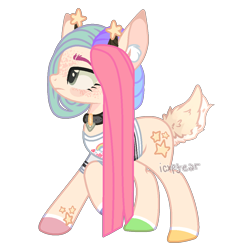 Size: 1000x1065 | Tagged: safe, artist:icxptear, imported from derpibooru, oc, oc only, oc:noredu, deer pony, earth pony, original species, pony, deer tail, female, mare, simple background, solo, transparent background