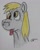 Size: 940x1171 | Tagged: safe, artist:rapidsnap, imported from derpibooru, derpy hooves, pony, :p, female, silly, solo, tongue out, traditional art