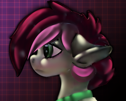 Size: 2500x2000 | Tagged: safe, artist:brainiac, imported from derpibooru, roseluck, earth pony, pony, >:c, collar, digital art, female, floppy ears, frown, mare, pony pet, profile, rosepet, solo, vent art