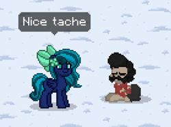 Size: 838x625 | Tagged: safe, imported from derpibooru, oc, oc:midnight mist, pegasus, pony, pony town, facial hair, female, male, mare, moustache, stallion