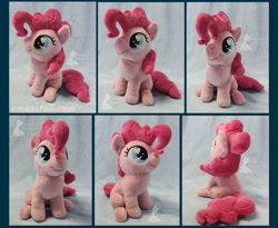 Size: 1600x1310 | Tagged: safe, artist:emberfallplush, imported from derpibooru, pinkie pie, earth pony, pony, chibi, female, filly, irl, photo, plushie, sitting, solo