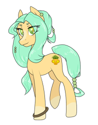 Size: 470x600 | Tagged: safe, artist:astriax, imported from derpibooru, oc, oc only, oc:pineapple punch, earth pony, pony, female, mare, simple background, solo, transparent background