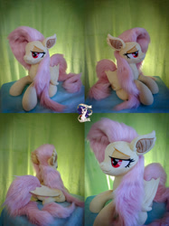Size: 1024x1366 | Tagged: safe, artist:p0w3rporco, imported from derpibooru, fluttershy, bat pony, pony, bat ponified, flutterbat, irl, lidded eyes, photo, plushie, race swap, smugshy