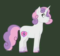 Size: 1280x1189 | Tagged: safe, artist:quincydragon, imported from derpibooru, sweetie belle, pony, female, green background, older, simple background, solo