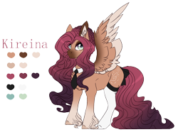 Size: 1244x925 | Tagged: safe, artist:lunawolf28, artist:luuny-luna, imported from derpibooru, oc, oc only, oc:kireina, pegasus, pony, clothes, female, mare, necktie, reference sheet, simple background, socks, solo, transparent background