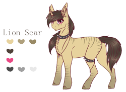 Size: 809x593 | Tagged: safe, artist:lunawolf28, artist:luuny-luna, imported from derpibooru, oc, oc only, oc:lion scar, pony, unicorn, female, mare, reference sheet, simple background, solo, transparent background