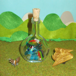 Size: 1500x1500 | Tagged: safe, artist:malte279, imported from derpibooru, rainbow dash, pony, craft, flacon, glass engraving, glass painting