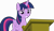 Size: 6600x3800 | Tagged: safe, artist:tomfraggle, imported from derpibooru, twilight sparkle, alicorn, pony, the cutie re-mark, cute, female, looking at you, podium, simple background, smiling, solo, transparent background, twiabetes, twilight sparkle (alicorn), vector