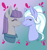 Size: 2800x3000 | Tagged: safe, artist:palerose522, imported from derpibooru, maud pie, sugarcoat, earth pony, pegasus, pony, bust, cute, equestria girls ponified, eyeshadow, female, gradient background, heart, lesbian, makeup, mare, maudabetes, maudcoat, ponified, shipping, smiling, sugarcute, when she smiles