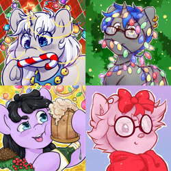 Size: 1024x1024 | Tagged: safe, artist:midnightpremiere, imported from derpibooru, oc, oc only, oc:copper coils, oc:heaven swirl, christmas, holiday, icon