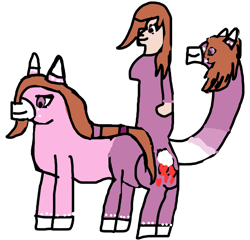 Size: 1024x983 | Tagged: safe, artist:laupin, imported from derpibooru, oc, oc:arin, human, pony, taur, 8 legs, humalos, melted