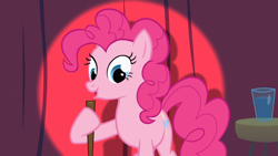 Size: 1920x1080 | Tagged: safe, imported from derpibooru, screencap, pinkie pie, pony, baby cakes, broom, curtain, curtains, glass, meme, meme template, stool, template, water