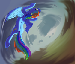 Size: 2371x2026 | Tagged: safe, artist:shaliwolf, imported from derpibooru, rainbow dash, pegasus, pony, female, flying, motion blur, solo, spread wings, wings