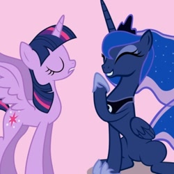 Size: 400x400 | Tagged: safe, edit, imported from derpibooru, princess luna, twilight sparkle, alicorn, pony, female, lesbian, shipping, twilight sparkle (alicorn), twiluna