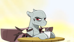 Size: 1280x739 | Tagged: safe, artist:rutkotka, imported from derpibooru, oc, oc only, oc:dorn, original species, plane pony, pony, coffee, coffee mug, do 217 n2, grumpy, male, mug, plane, save, solo, stallion