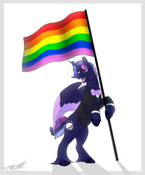 Size: 1024x1234 | Tagged: safe, artist:toxicartiststudio, imported from derpibooru, oc, oc only, alicorn, pony, alicorn oc, bowtie, clothes, gay pride, gay pride flag, glasses, lgbt, pride, pride flag, solo, tuxedo, unshorn fetlocks, ych example, your character here