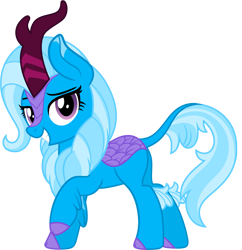 Size: 4837x5000 | Tagged: safe, artist:mlpcreativelab, imported from derpibooru, trixie, kirin, sounds of silence, .ai available, .svg available, absurd resolution, cloven hooves, colored hooves, female, grin, kirin trixie, kirin-ified, mare, simple background, smiling, solo, species swap, transparent background, vector