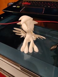Size: 864x1152 | Tagged: safe, artist:pegaplex, artist:yoda soda creations, imported from derpibooru, derpy hooves, pony, 3d pony creator, 3d print, computer, drawing tablet, female, laptop computer, solo, unpainted, yoda soda creations