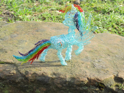 Size: 2000x1500 | Tagged: safe, artist:malte279, imported from derpibooru, rainbow dash, pony, craft, irl, photo, sculpture, wire sculpture