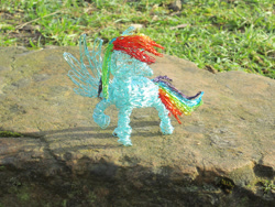 Size: 2000x1500 | Tagged: safe, artist:malte279, imported from derpibooru, rainbow dash, pony, craft, irl, photo, sculpture, wire sculpture