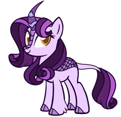 Size: 1138x1100 | Tagged: safe, artist:unicorn-mutual, imported from derpibooru, oc, oc only, hybrid, kirin, female, kirin pony hybrid, magical lesbian spawn, offspring, parent:autumn blaze, parent:rarity, parents:autumnity, simple background, solo, transparent background