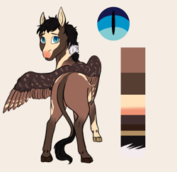 Size: 2163x2100 | Tagged: safe, artist:blackblood-queen, imported from derpibooru, oc, oc only, oc:seer cyclone, pegasus, pony, butt, hooves, leonine tail, looking back, male, plot, reference sheet, simple background, slit eyes, slit pupils, solo, stallion