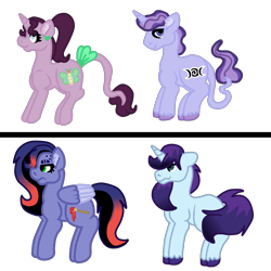 Size: 1600x1600 | Tagged: safe, artist:glamgoria-morose, artist:php138, imported from derpibooru, oc, oc only, oc:arachnid, oc:paint swirl, oc:royal splendor, pegasus, pony, unicorn, kindverse, goth, magical lesbian spawn, offspring, parent:fancypants, parent:fluttershy, parent:moondancer, parent:princess luna, parent:rainbow dash, parent:rarity, parent:soarin', parent:tempest shadow, parents:lunadancer, parents:raripants, parents:soarindash, parents:tempestshy, personality swap