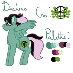 Size: 2000x2000 | Tagged: safe, artist:glamgoria-morose, imported from derpibooru, oc, oc only, oc:duchess, pegasus, pony, female, magical gay spawn, offspring, parent:king sombra, parent:zephyr breeze, parents:zephbra, solo