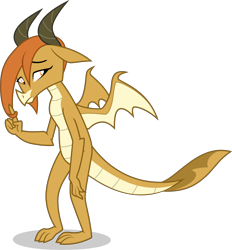 Size: 3470x3739 | Tagged: safe, artist:tomfraggle, imported from derpibooru, ocellus, dragon, school daze, disguise, disguised changeling, dragon ocellus, dragonellus, female, high res, shy, simple background, solo, transparent background, vector