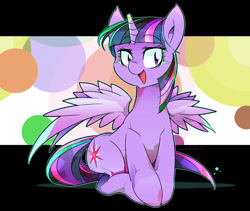 Size: 1200x1015 | Tagged: safe, artist:tyuubatu, imported from derpibooru, twilight sparkle, alicorn, pony, cute, female, mare, open mouth, sitting, solo, twilight sparkle (alicorn)