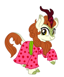 Size: 894x1080 | Tagged: safe, artist:徐詩珮, edit, imported from derpibooru, vector edit, autumn blaze, kirin, sounds of silence, awwtumn blaze, clothes, cute, female, kimono (clothing), simple background, solo, transparent background