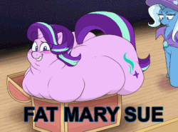 Size: 696x514 | Tagged: safe, artist:cottoncloudy, deleted from derpibooru, edit, imported from derpibooru, starlight glimmer, trixie, downvote bait, fat, mary sue, op is a duck, op is trying to start shit, solo, starlard glimmer