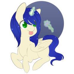 Size: 3000x3000 | Tagged: safe, artist:veincchi, imported from derpibooru, oc, oc only, alicorn, pony, :p, alicorn oc, cute, female, flower, heart eyes, magic, mare, silly, simple background, solo, tongue out, wingding eyes