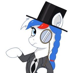 Size: 1200x1200 | Tagged: safe, artist:negasun, imported from derpibooru, oc, oc:marussia, braid, hat, meme, monocle, nation ponies, russia, sir, top hat