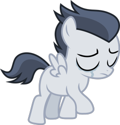 Size: 8610x8990 | Tagged: safe, alternate version, artist:sinkbon, imported from derpibooru, rumble, pegasus, pony, marks and recreation, absurd resolution, colt, crying, cute, depressed, male, rumblebetes, sad, simple background, solo, tears of sadness, transparent background, vector, wings