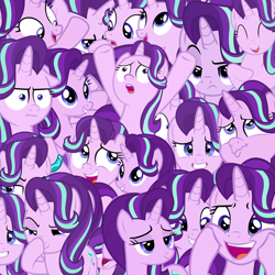 Size: 6000x6000 | Tagged: artist needed, safe, artist:lyracorn, imported from derpibooru, starlight glimmer, pony, unicorn, a horse shoe-in, :i, absurd resolution, boop, cute, eyes closed, faic, female, glimmerbetes, glimmerposting, happy, hooves on cheeks, i mean i see, mare, meme, multeity, nervous, nervous laugh, scared, self-boop, shocked, smiling, smirk, starlight cluster, starlight glimmer is best facemaker, the glimmering, the many faces of starlight glimmer, unamused, vector, wallpaper, wrong eye color