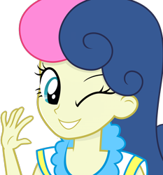 Size: 1400x1500 | Tagged: safe, artist:daarkenn, imported from derpibooru, bon bon, sweetie drops, equestria girls, female, one eye closed, simple background, solo, transparent background, vector, wink