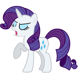 Size: 7168x7000 | Tagged: safe, artist:estories, imported from derpibooru, rarity, pony, unicorn, absurd resolution, eyes closed, female, open mouth, raised hoof, rarity is not amused, simple background, solo, transparent background, unamused, vector