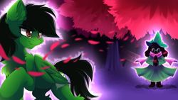 Size: 3840x2160 | Tagged: safe, artist:airiniblock, imported from derpibooru, oc, pegasus, pony, chest fluff, clothes, commission, crossover, cutie mark, deltarune, fluffy boi, high res, male, ponified, ralsei, rcf community, video game crossover