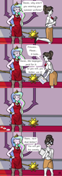 Size: 2039x5784 | Tagged: safe, artist:pony4koma, imported from derpibooru, princess celestia, raven, human, begging, cake, cakelestia, canterlot, clothes, element of generosity, element of honesty, element of kindness, element of laughter, element of loyalty, element of magic, elements of harmony, embarrassed, food, glasses, hair bun, humanized, jewelry, leggings, legs, miniskirt, pantyhose, paperwork, red dress, regalia, secretary, shoes, side slit, skirt, taxes, this will end in tears, trollestia