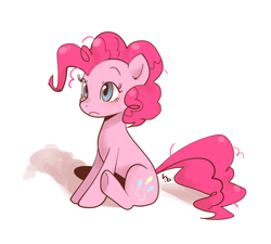 Size: 1500x1350 | Tagged: safe, artist:haden-2375, imported from derpibooru, pinkie pie, earth pony, pony, cute, diapinkes, female, mare, simple background, sitting, solo, white background