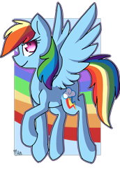 Size: 741x1078 | Tagged: safe, artist:snowolive, imported from derpibooru, part of a set, rainbow dash, pegasus, pony, abstract background, cutie mark, female, mare, pinpoint eyes, raised hoof, shrunken pupils, smiling, solo, spread wings, wings